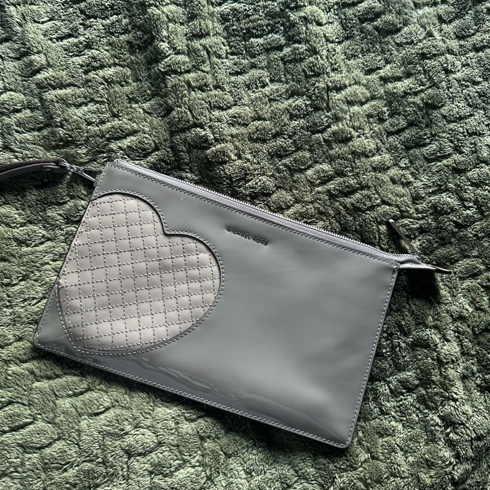 Michael Kors Silver Wristlet Clutch
